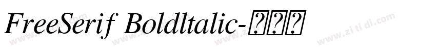 FreeSerif Boldltalic字体转换